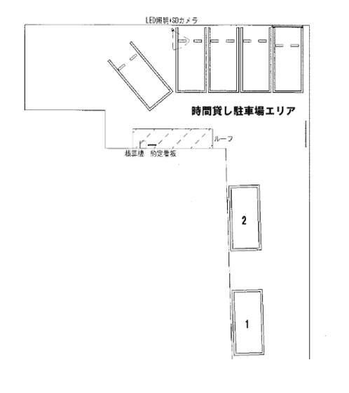 川西町1丁目駐車場の駐車配置図