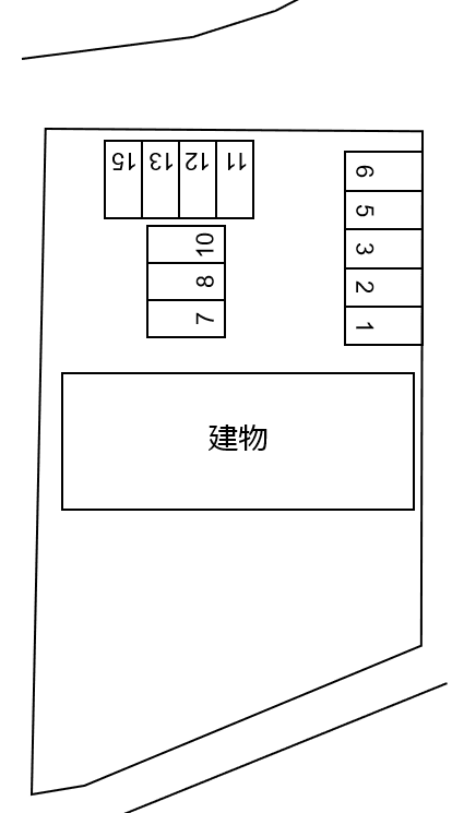 Villa Merveilleの駐車配置図