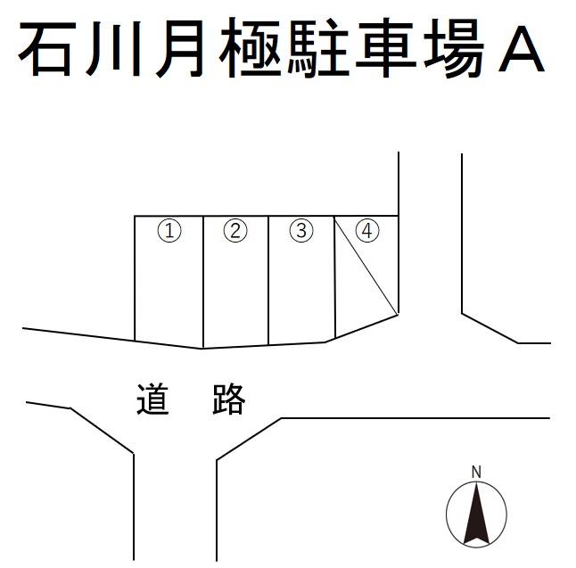 石川月極駐車場Ａの駐車配置図