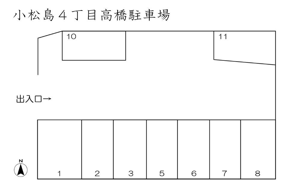 小松島４丁目高橋駐車場の駐車配置図