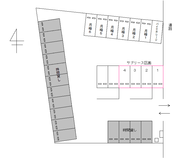 FKスペースECO 春日井駅前の駐車配置図