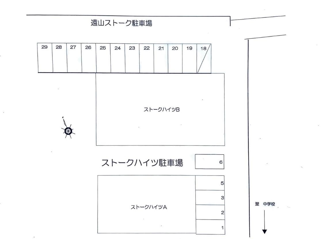遠山ストーク駐車場の駐車配置図