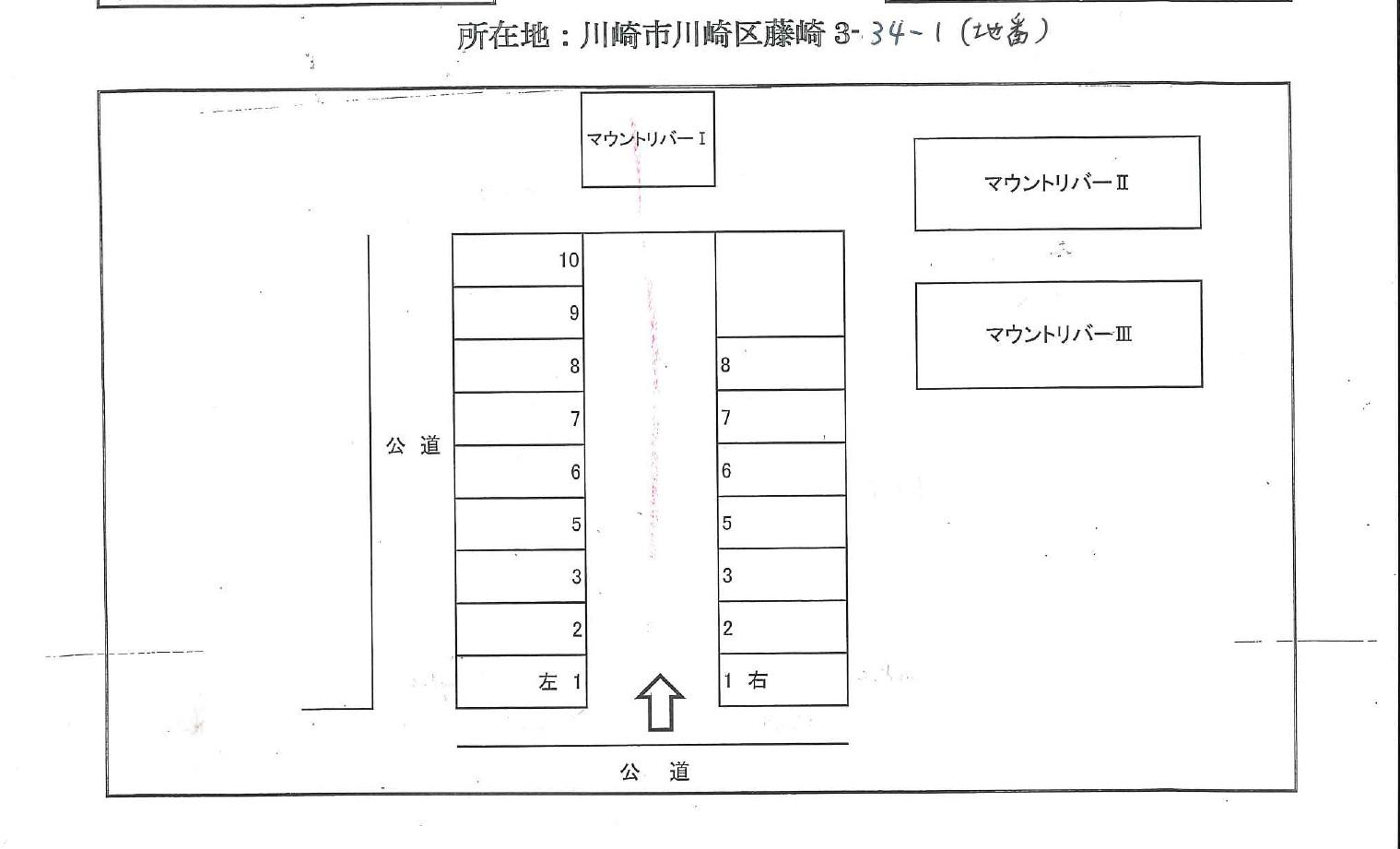藤崎104駐車場の駐車配置図