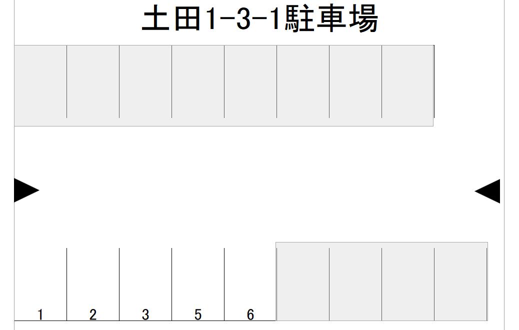 土田1-3-1駐車場の駐車配置図