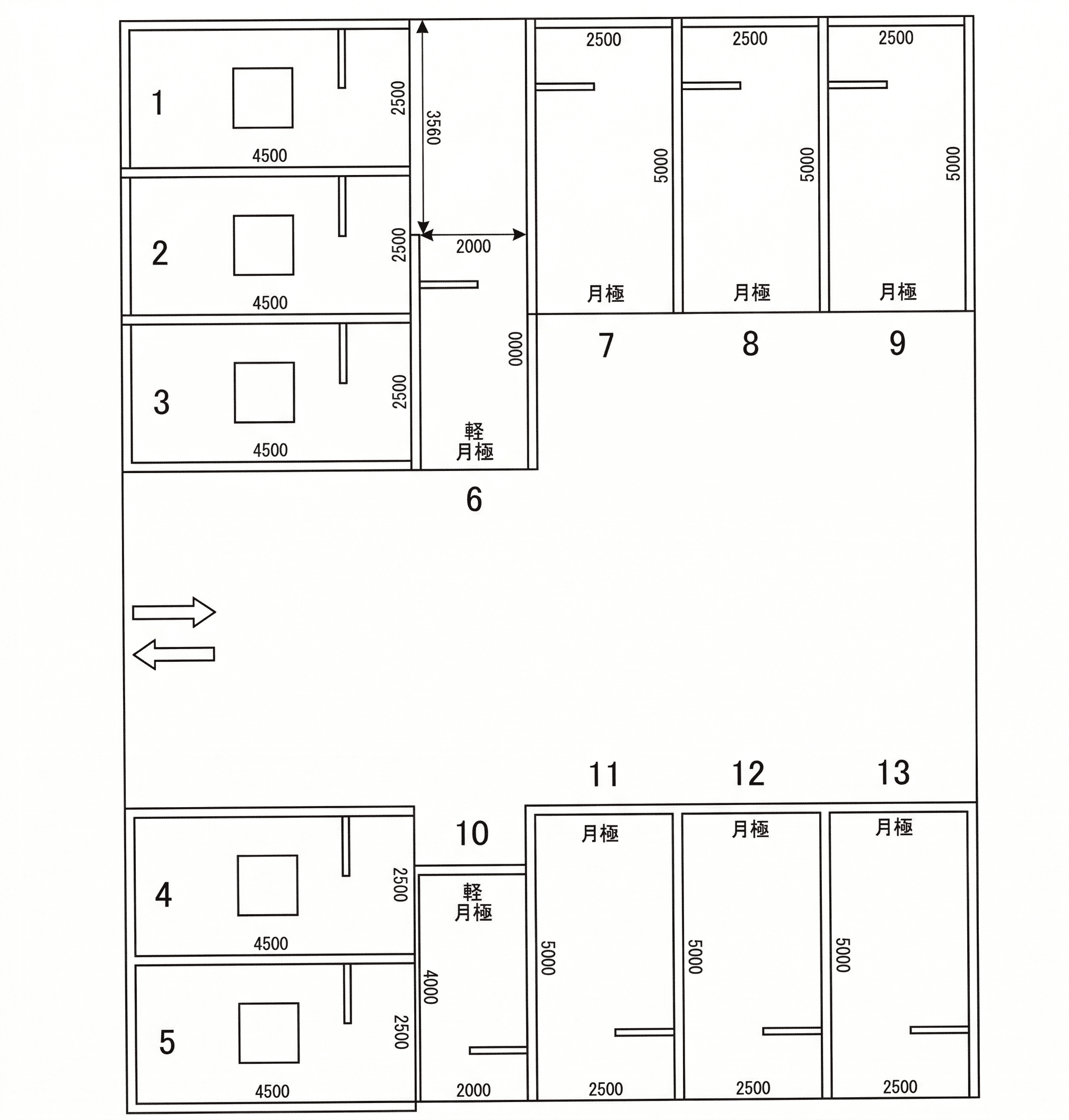 トキワパーク24 新金岡第2の駐車配置図