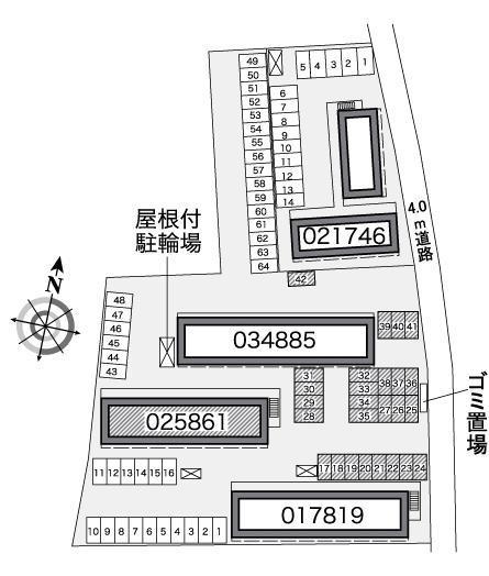 本丸Ⅱ(25861)の駐車配置図