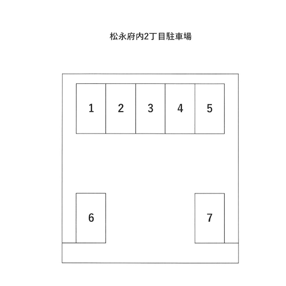 松永府内二丁目駐車場の駐車配置図