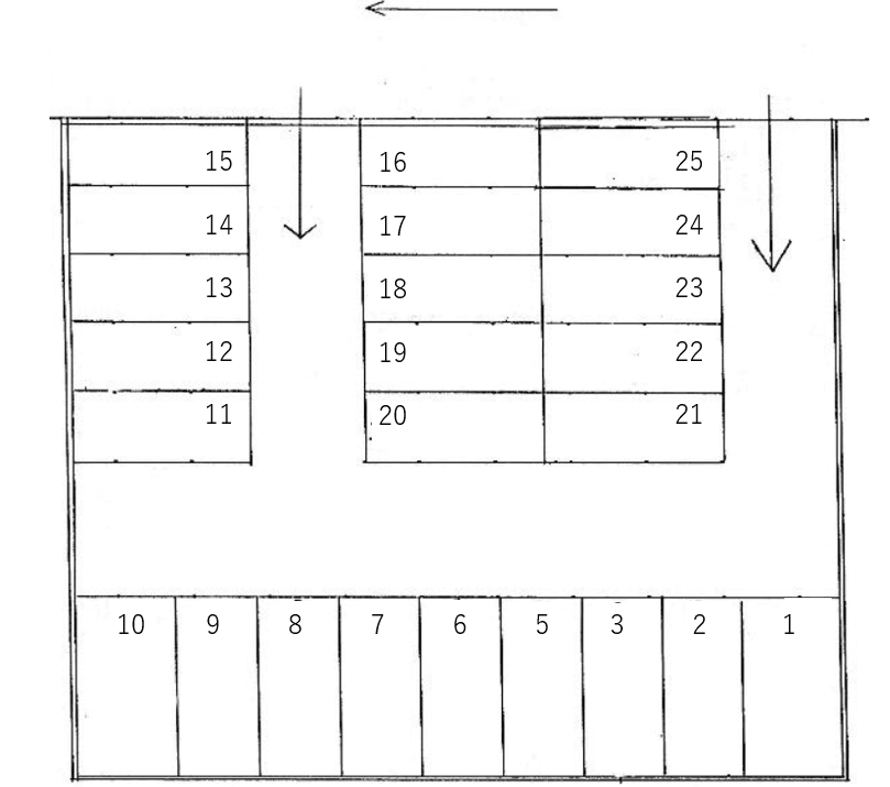 パーク徹明通５の駐車配置図