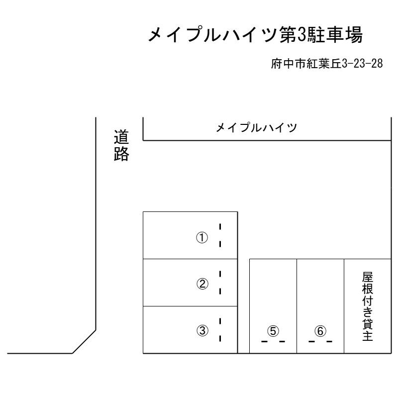 メイプルハイツ第3駐車場の駐車配置図