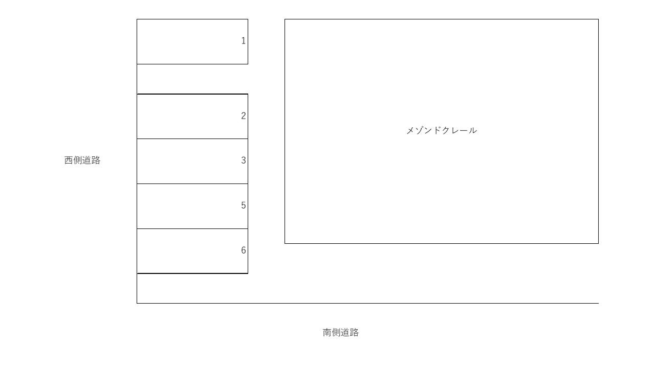 メゾンドクレール駐車場の駐車配置図