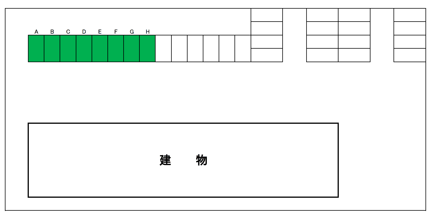 上袋月極駐車場第２の駐車配置図