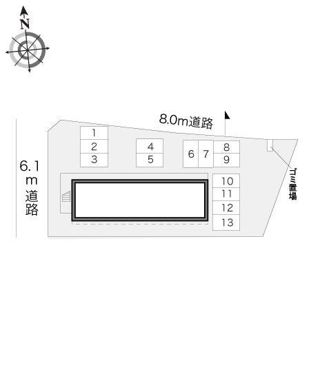 Ｌａ　ｃａｓｔａｎａ(16391)　敷地外駐車場の駐車配置図