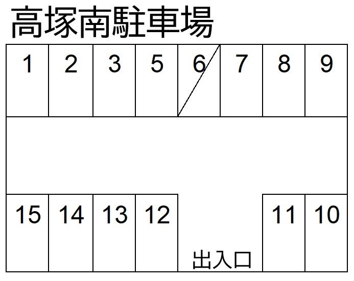高塚南駐車場の駐車配置図
