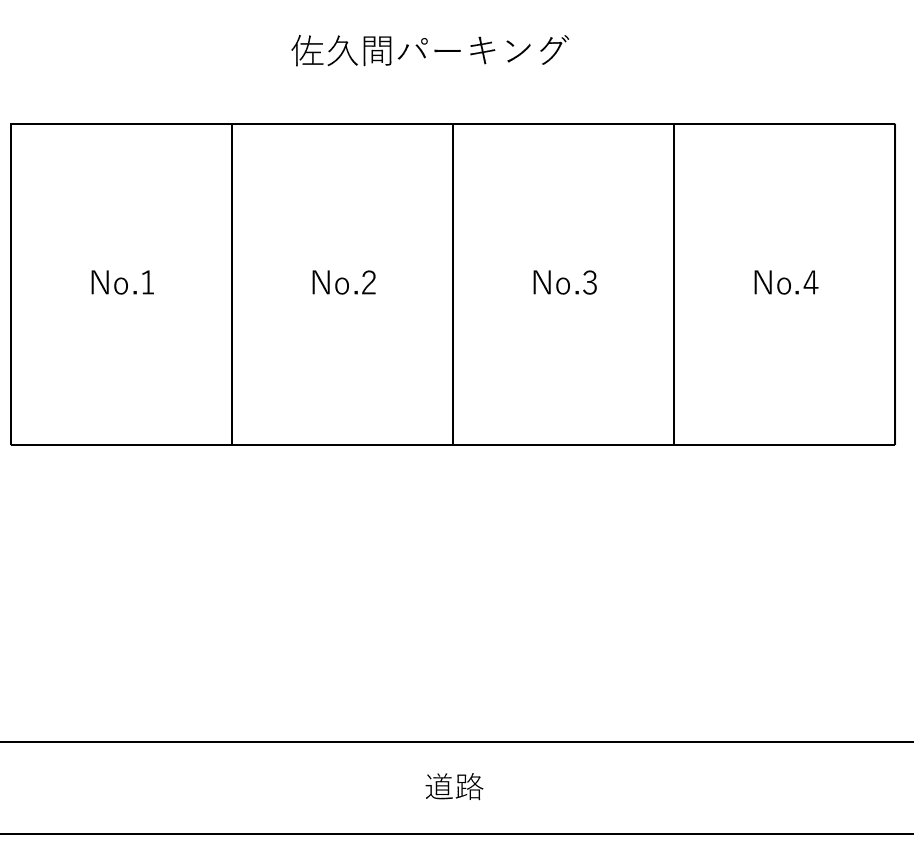 佐久間パーキングの駐車配置図