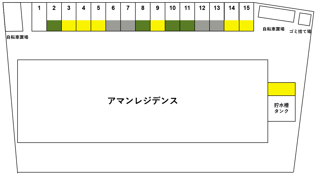 アマンレジデンスの駐車配置図