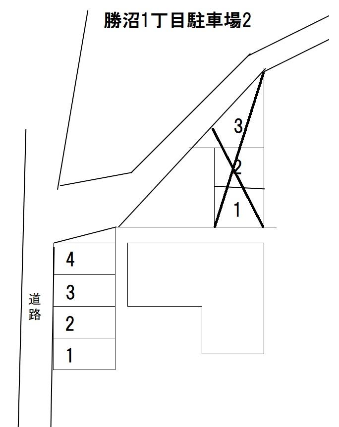 勝沼1丁目駐車場2の駐車配置図