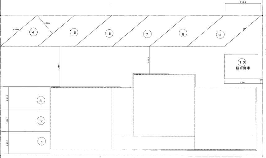 カーサフィオーレの駐車配置図