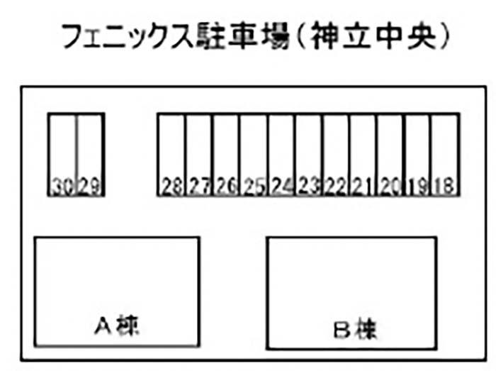 フェニックス駐車場（神立中央）の駐車配置図