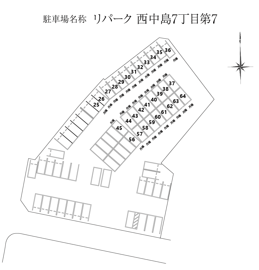 西中島７丁目第７の駐車配置図
