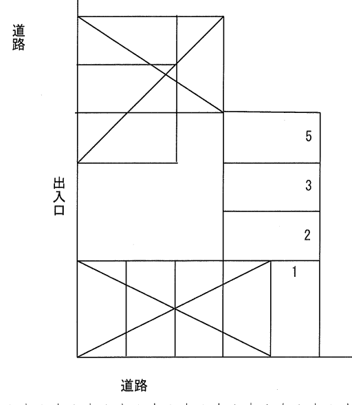 とひ駐車場の駐車配置図