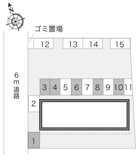 クラレット(11001)の駐車配置図