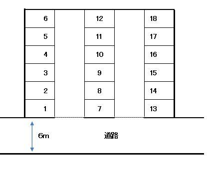 森永第一駐車場の駐車配置図
