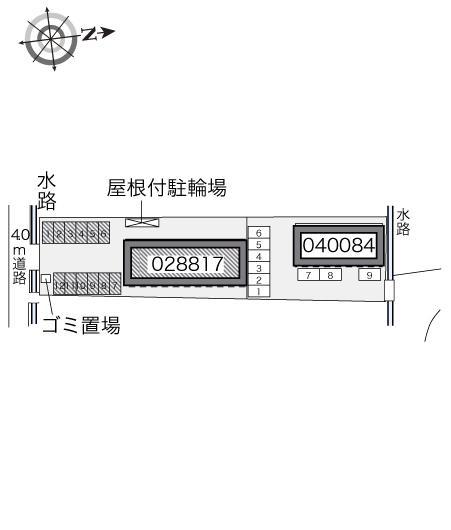 エスポワール　ｆｍ(28817)の駐車配置図