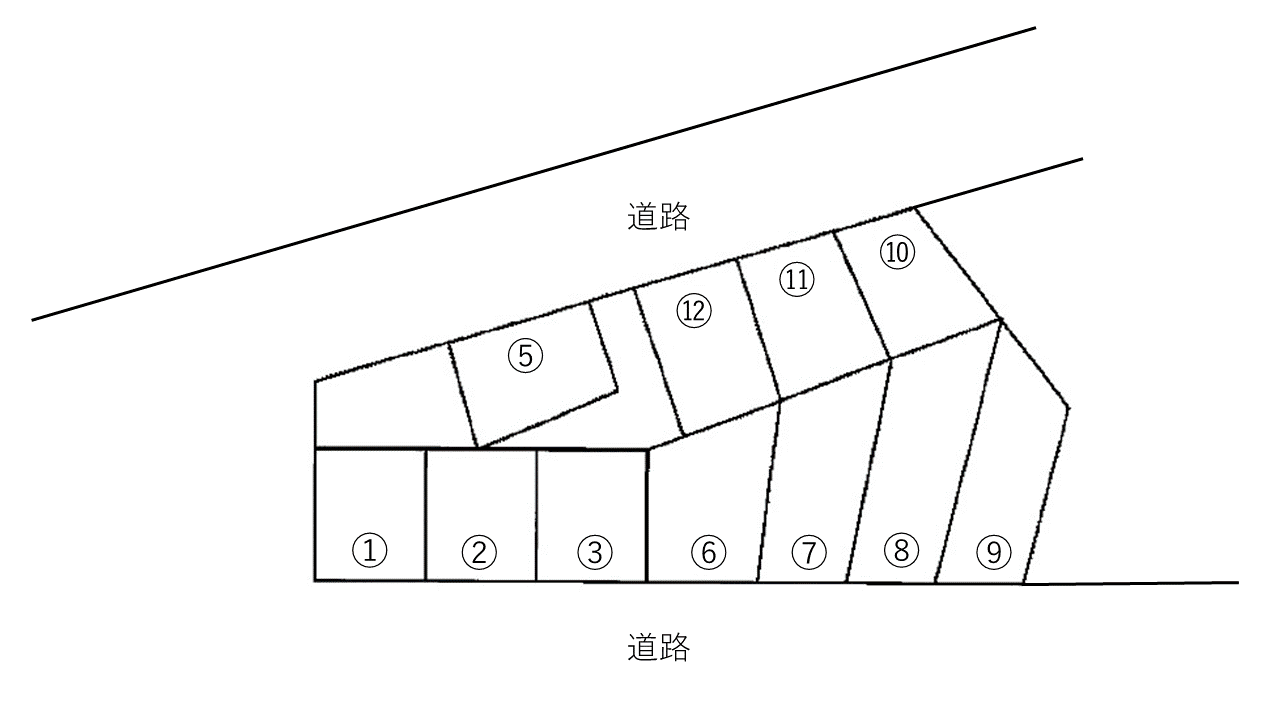 サイトウパーキングの駐車配置図
