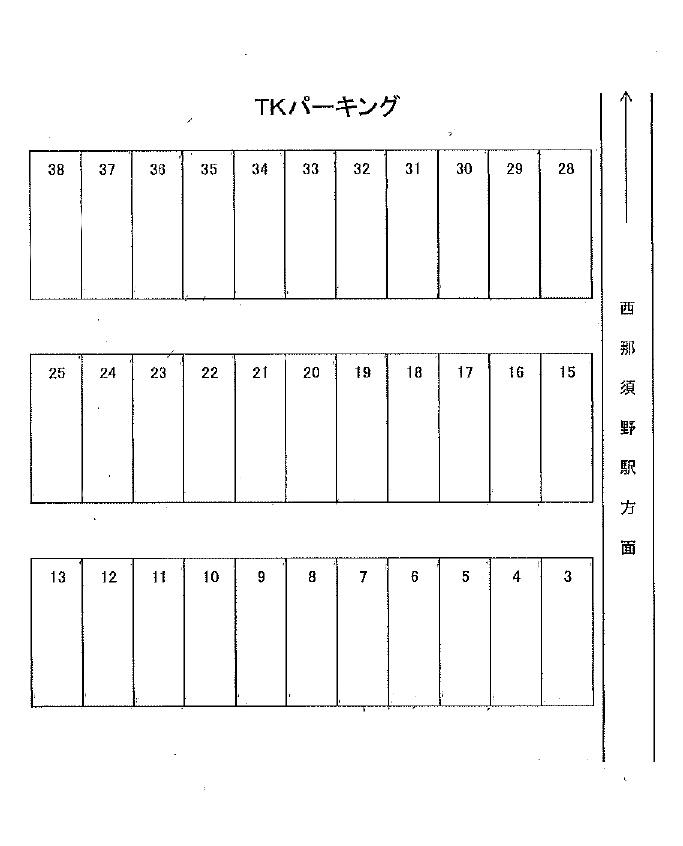TKパーキングの駐車配置図