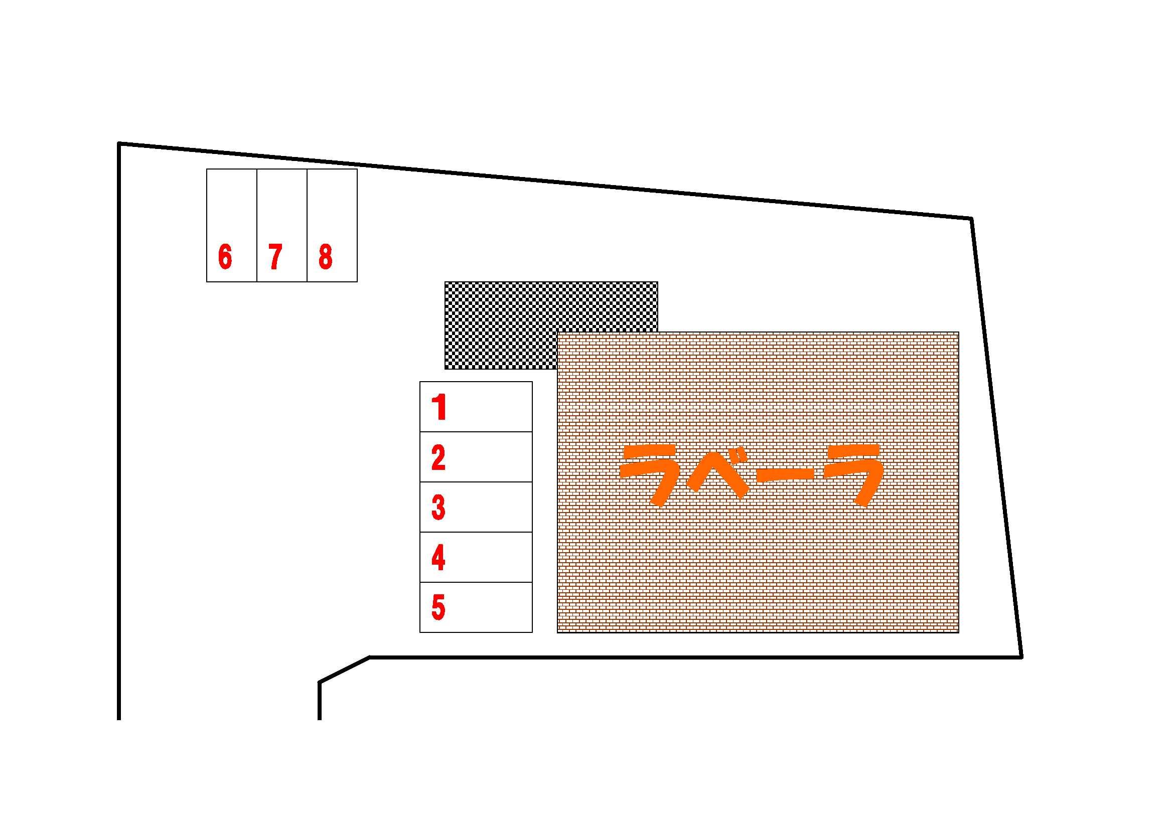 ラベーラ駐車場の駐車配置図