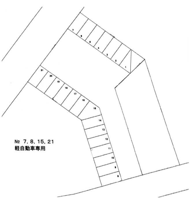 稲垣パーキングの駐車配置図