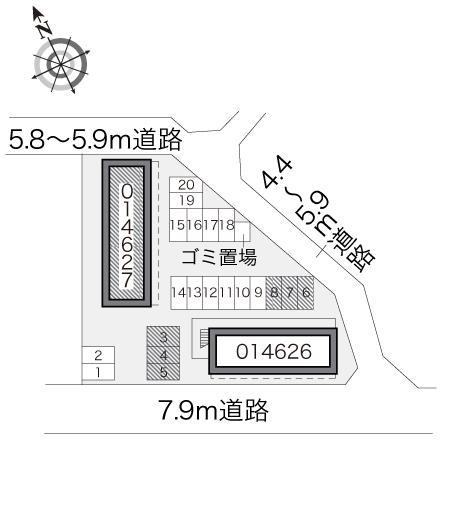 光弐番館(14627)の駐車配置図