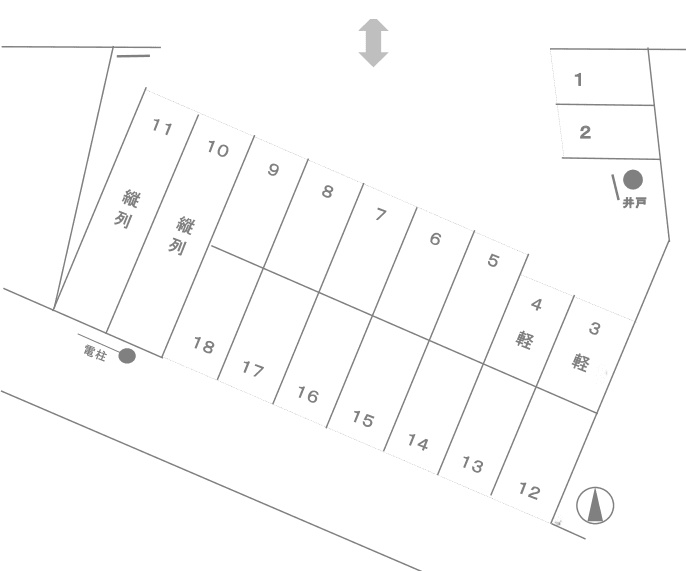 足原一丁目駐車場の駐車配置図