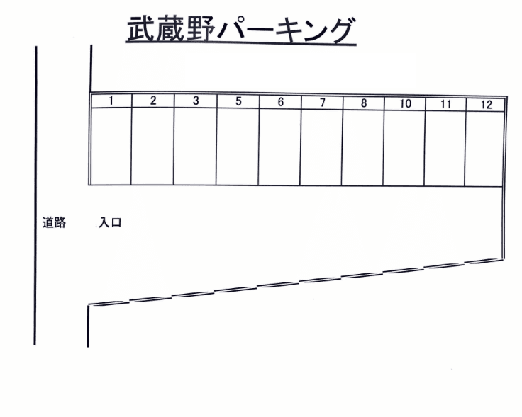 武蔵野パーキングの駐車配置図