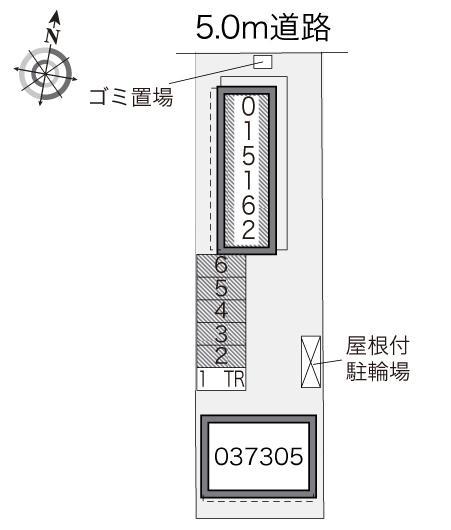 雷塚(15162)の駐車配置図