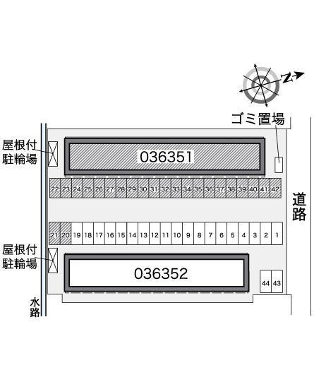 賀庄３(36351)の駐車配置図