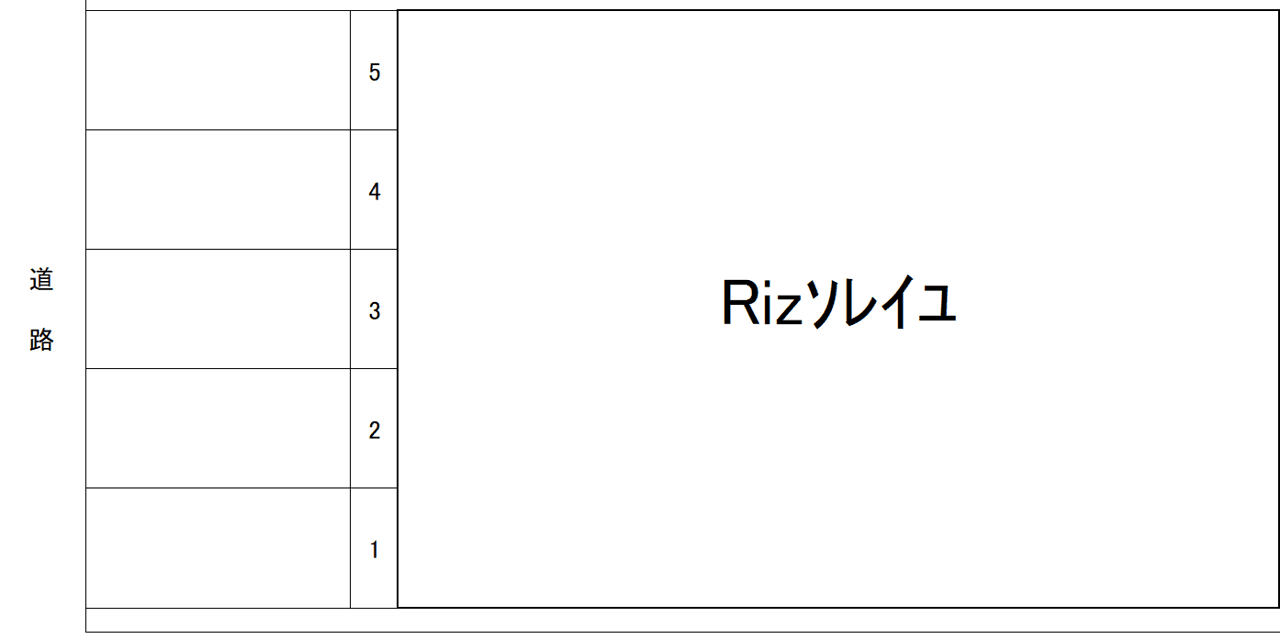 Rizｿﾚｲﾕの駐車配置図
