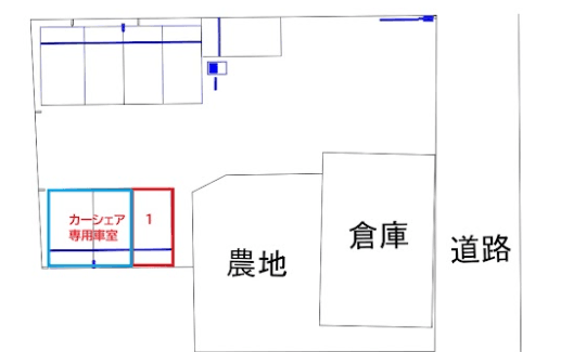 座間駅前第２の駐車配置図