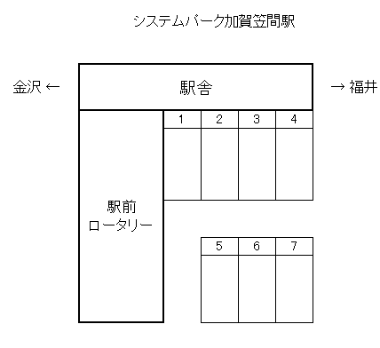 システムパーク加賀笠間駅の駐車配置図