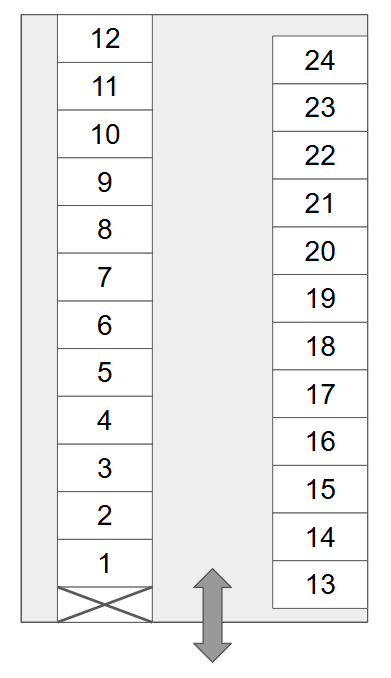 近藤芝山駐車場の駐車配置図