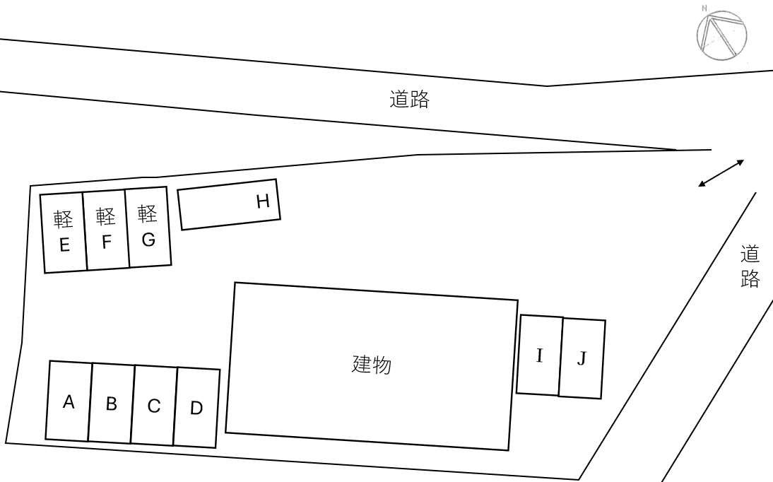 メゾンエトワールの駐車配置図