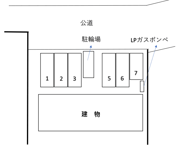クレストコート駐車場の駐車配置図