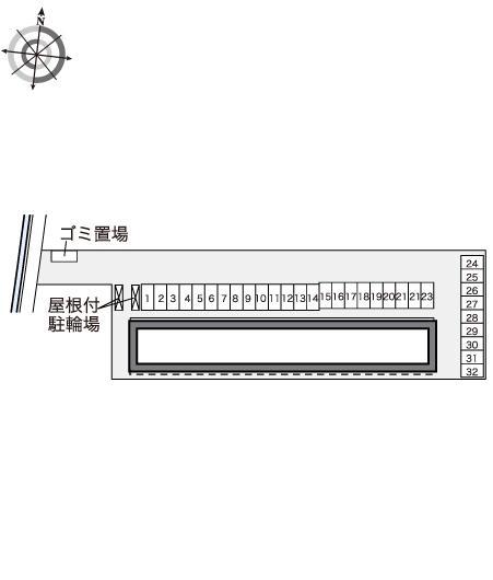 はばたけⅡ(40116)の駐車配置図