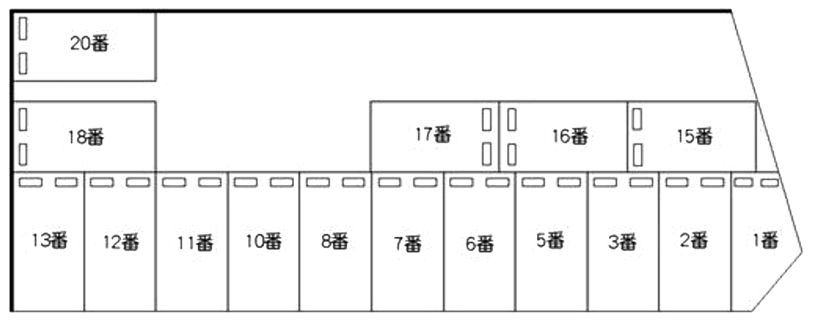 浅倉芝駐車場の駐車配置図