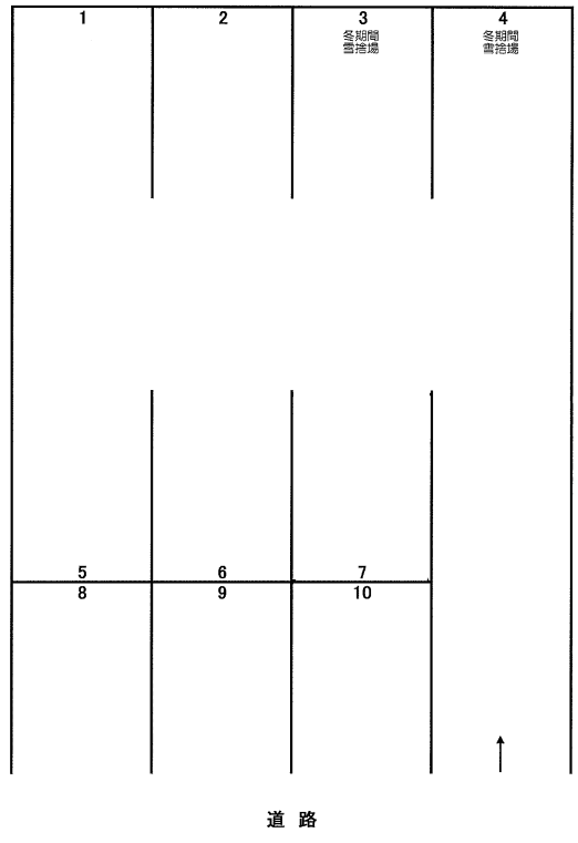 栄通10丁目122-2,123-2駐車場の駐車配置図
