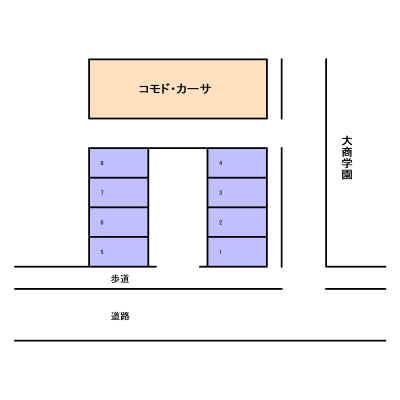 荒木駐車場の駐車配置図
