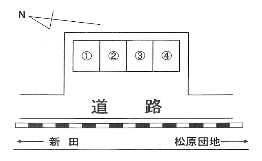 風間駐車場の駐車配置図