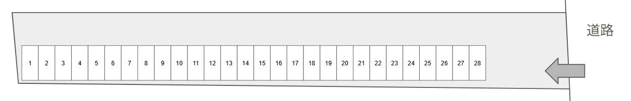 家木駐車場の駐車配置図