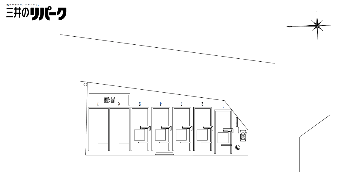 衣笠大祓町の駐車配置図