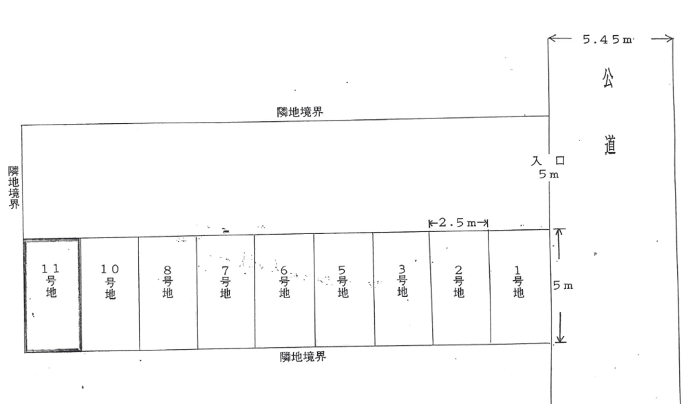 藤第2モータープールの駐車配置図